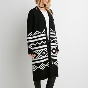 Geo-Striped Cardigan